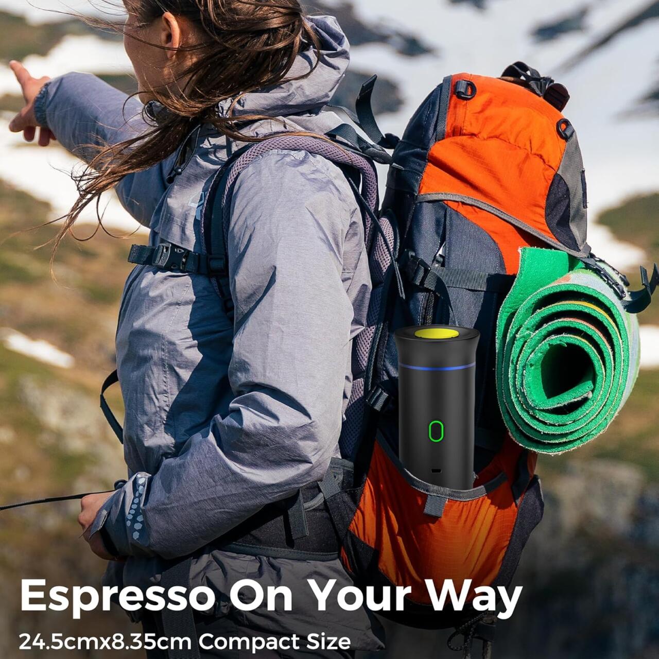 Cafetera Portátil 3 en 1 – Máquina de Café Espresso Compacta y Recargable para Cápsulas, Café Molido e Instantáneo